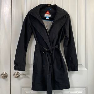 Columbia black trench coat